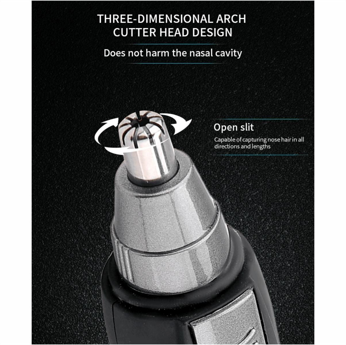3-in-1 Electric Nose, Eyebrow & Facial Hair Trimmer  For Men & Women | Painless Grooming | Compact & Portable