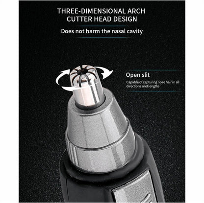 3-in-1 Electric Nose, Eyebrow & Facial Hair Trimmer  For Men & Women | Painless Grooming | Compact & Portable