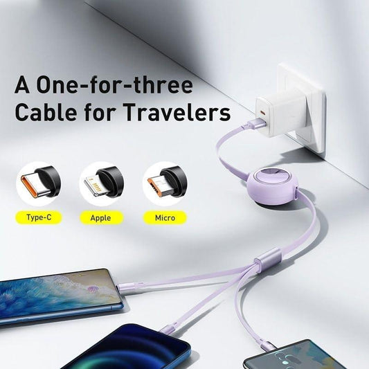 3-in-1 Retractable Fast Charging Cable